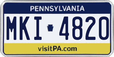 PA license plate MKI4820