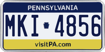 PA license plate MKI4856