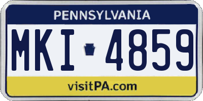 PA license plate MKI4859