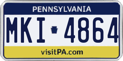 PA license plate MKI4864