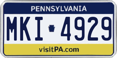 PA license plate MKI4929