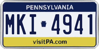 PA license plate MKI4941