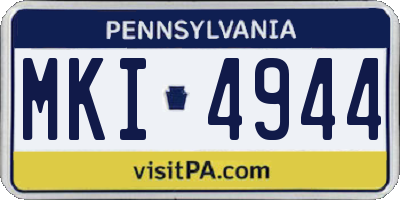 PA license plate MKI4944