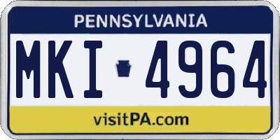 PA license plate MKI4964