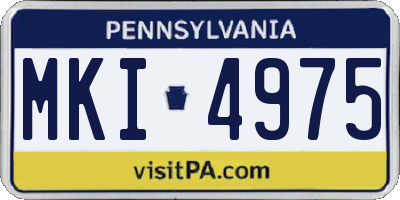 PA license plate MKI4975