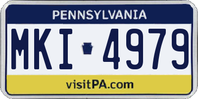 PA license plate MKI4979