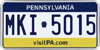 PA license plate MKI5015