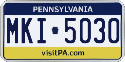 PA license plate MKI5030
