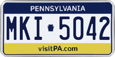 PA license plate MKI5042