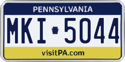PA license plate MKI5044