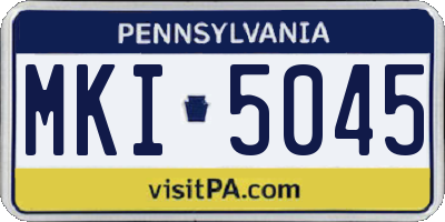 PA license plate MKI5045