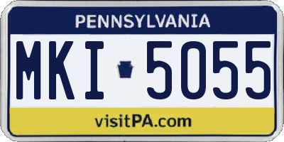 PA license plate MKI5055