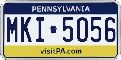 PA license plate MKI5056