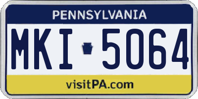 PA license plate MKI5064