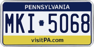 PA license plate MKI5068