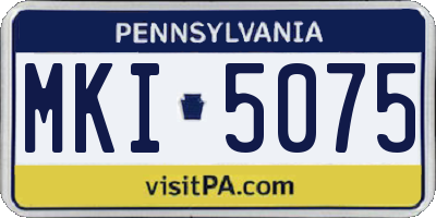PA license plate MKI5075