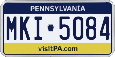 PA license plate MKI5084