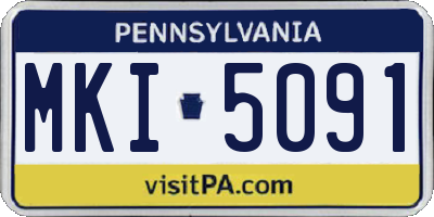 PA license plate MKI5091