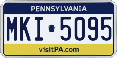 PA license plate MKI5095