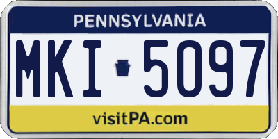 PA license plate MKI5097