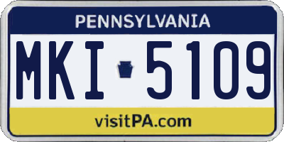 PA license plate MKI5109