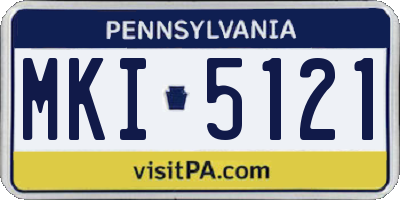 PA license plate MKI5121
