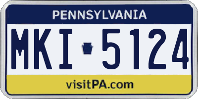 PA license plate MKI5124