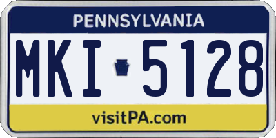 PA license plate MKI5128