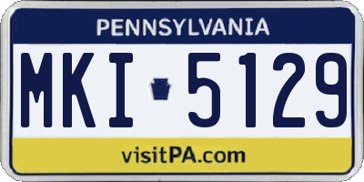 PA license plate MKI5129