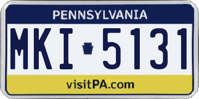 PA license plate MKI5131
