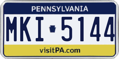 PA license plate MKI5144