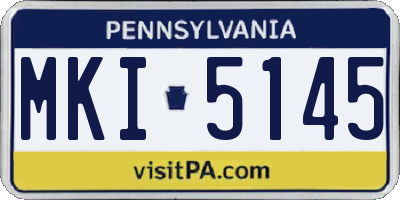 PA license plate MKI5145