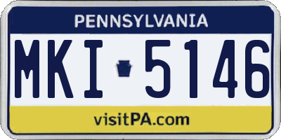 PA license plate MKI5146