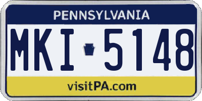 PA license plate MKI5148