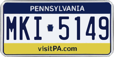 PA license plate MKI5149