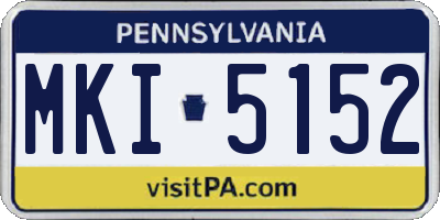 PA license plate MKI5152