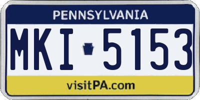 PA license plate MKI5153