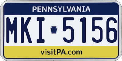 PA license plate MKI5156