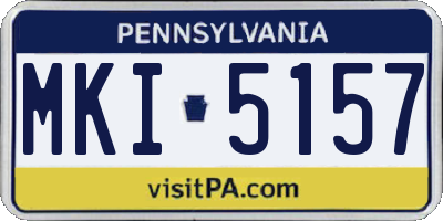 PA license plate MKI5157