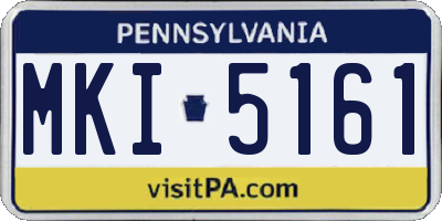 PA license plate MKI5161
