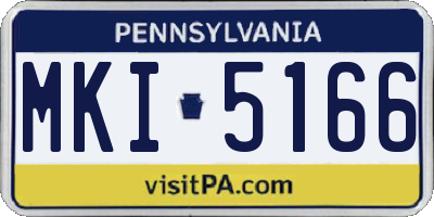 PA license plate MKI5166
