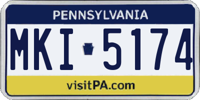 PA license plate MKI5174