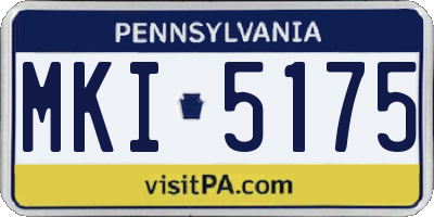 PA license plate MKI5175