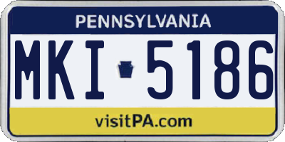 PA license plate MKI5186