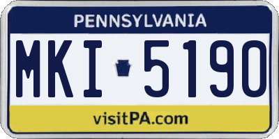 PA license plate MKI5190