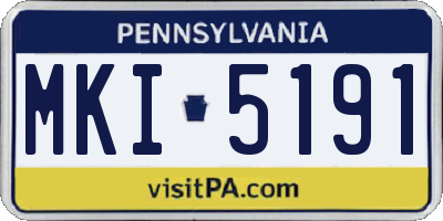 PA license plate MKI5191