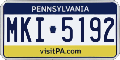 PA license plate MKI5192