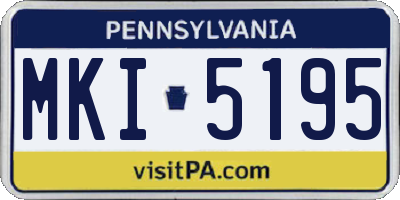 PA license plate MKI5195