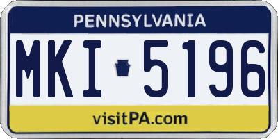 PA license plate MKI5196