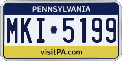 PA license plate MKI5199